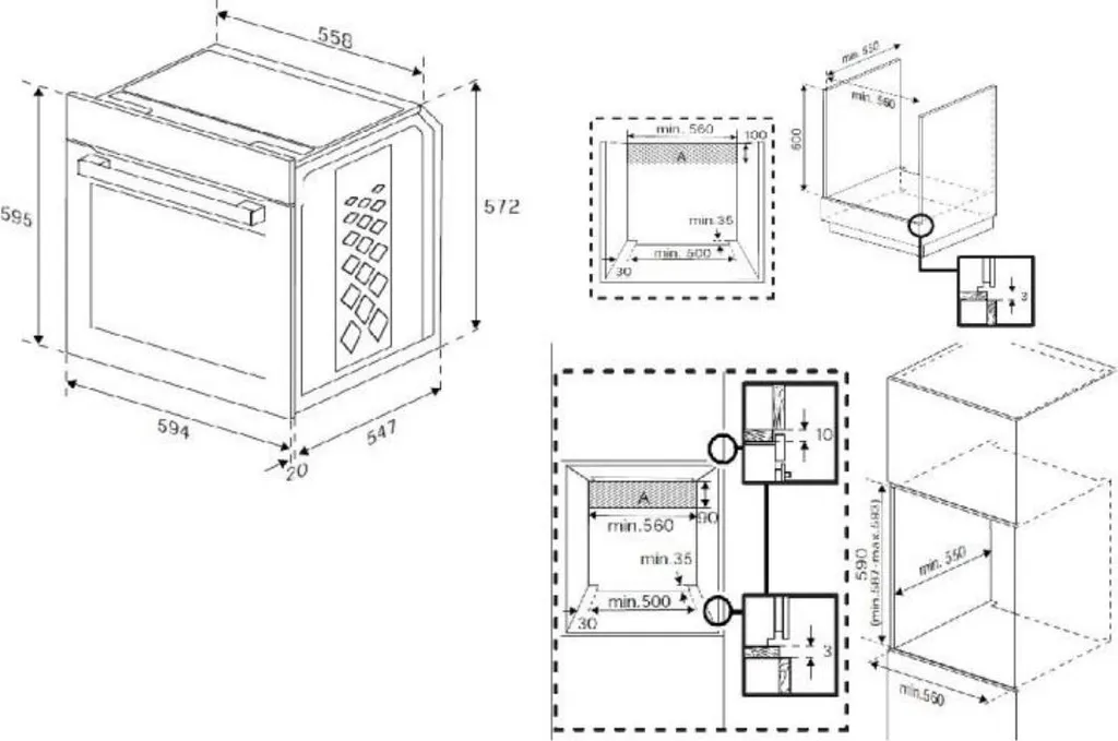 Four Pyrolyse Beko BBIE18302XFPS-1 Noir de 72L et 60cm de Largeur