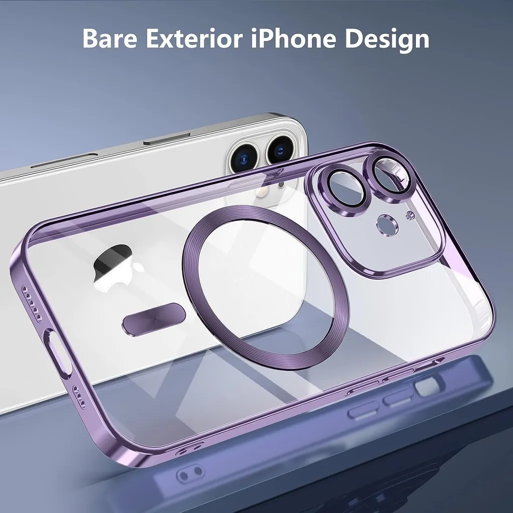 Custodia Magnetica per iPhone 14 Pro Compatibile con MagSafe, Fluorescente Iridescente Custodia Traslucida Smerigliato Antiurto Sottile Silicone TPU Anti-Impronte Case per Donne, Ragazze
