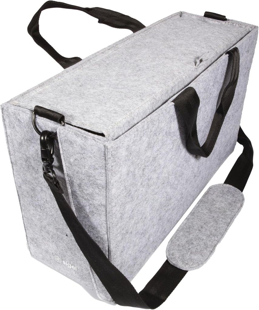 SIGEL BA416 Desk Sharing Bag – 2-in-1 Business-Tasche & mobiler Arbeitsplatz für Homeoffice & Co-Working – Hellgrau, Filz – Für Laptops bis...