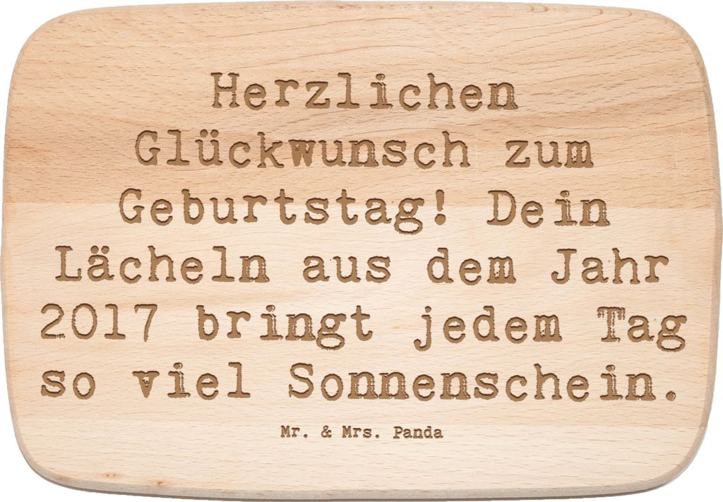 Mr. & Mrs. Panda Schneidebrett Spruch 2017 Geburtstag Lächeln - Transparent - Geschenk, Liebesvolle Geschenke, Geburtstagsgeschenk, Geburtstagsfei...