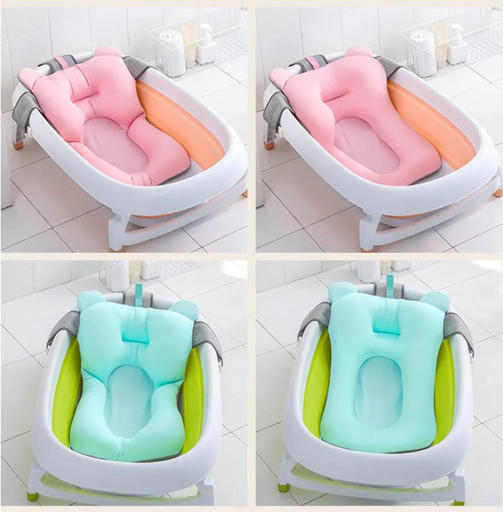 Coussin de bain bébé doux, filet flottant antidérapant avec micro-billes - 2