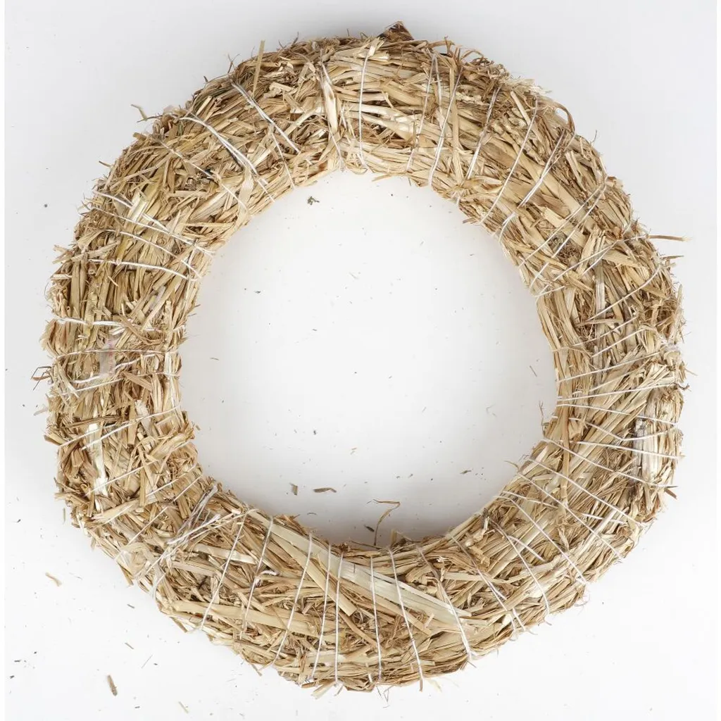 10x Couronne de paille naturelle 30cm pour décoration de porte et Avent