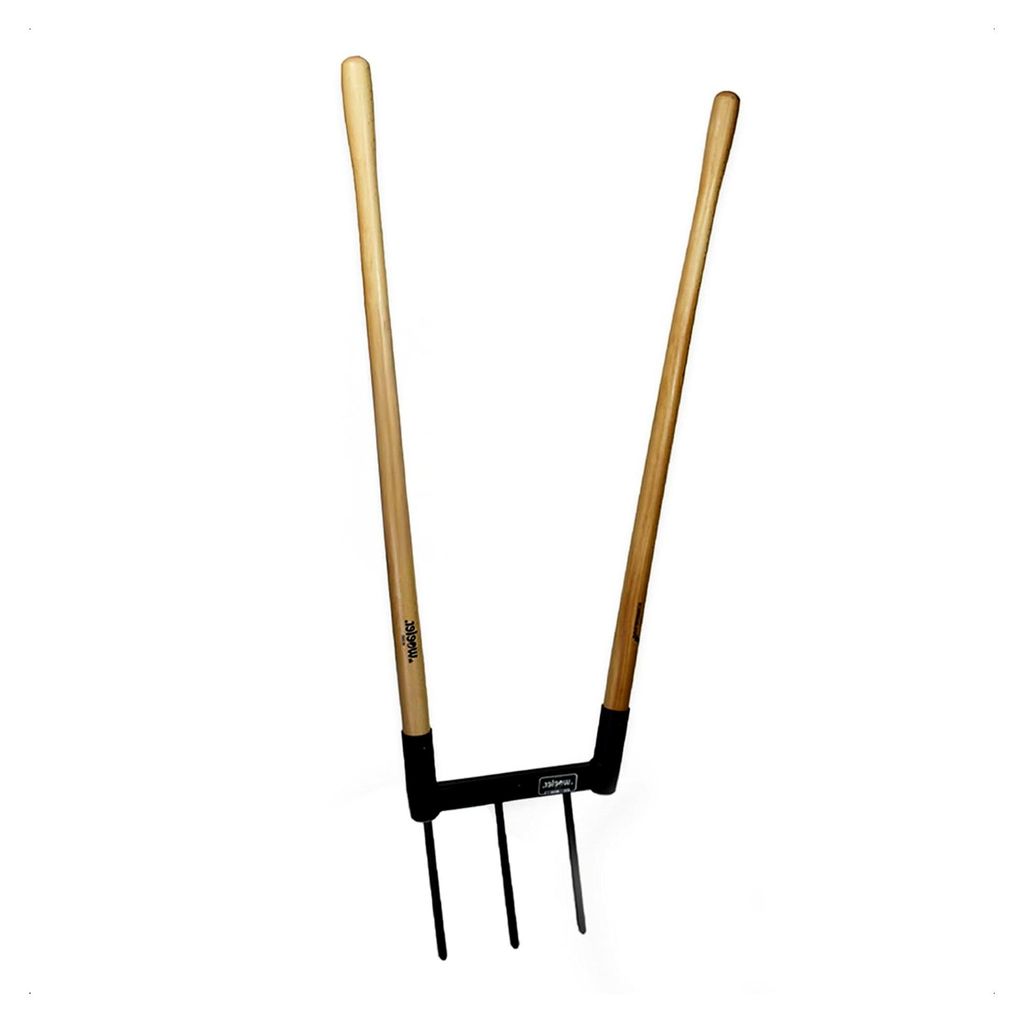 Woeler DW3 Grabegabel – Grabegabel mit 3 Edelstahlzinken (23 cm), ergonomischerHolzgriff, zur Bodenbelüftung und Beetpflege, robustes Gartenger...