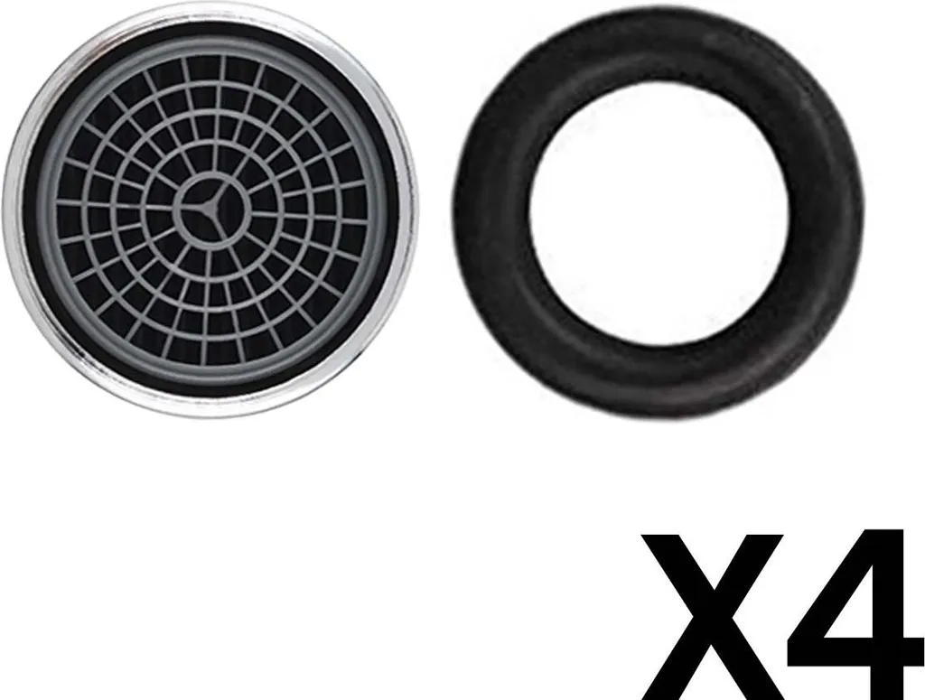 OFFERTA 4x Filtro Avizar Antispruzzo Argento | Risparmia Acqua Subito - 2