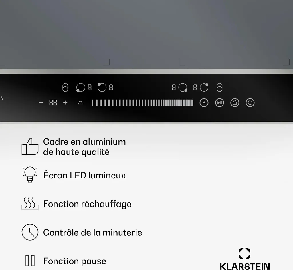 Plaque induction 7200W DualTone Flex avec curseur et Thermoboost
