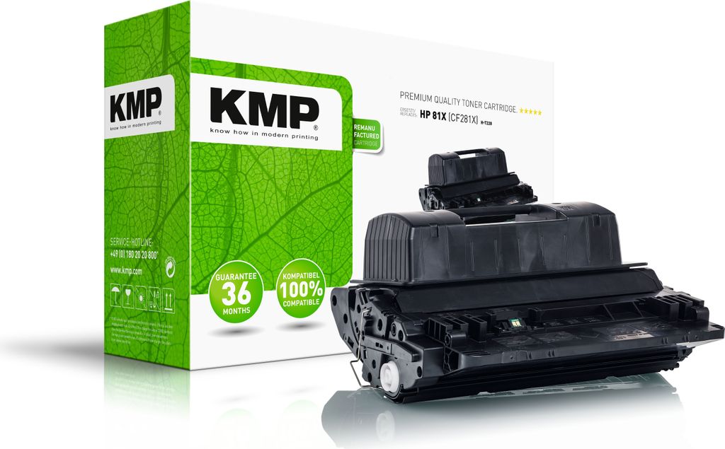 KMP H-T228 schwarz Toner kompatibel zu HP 81X (CF281X)