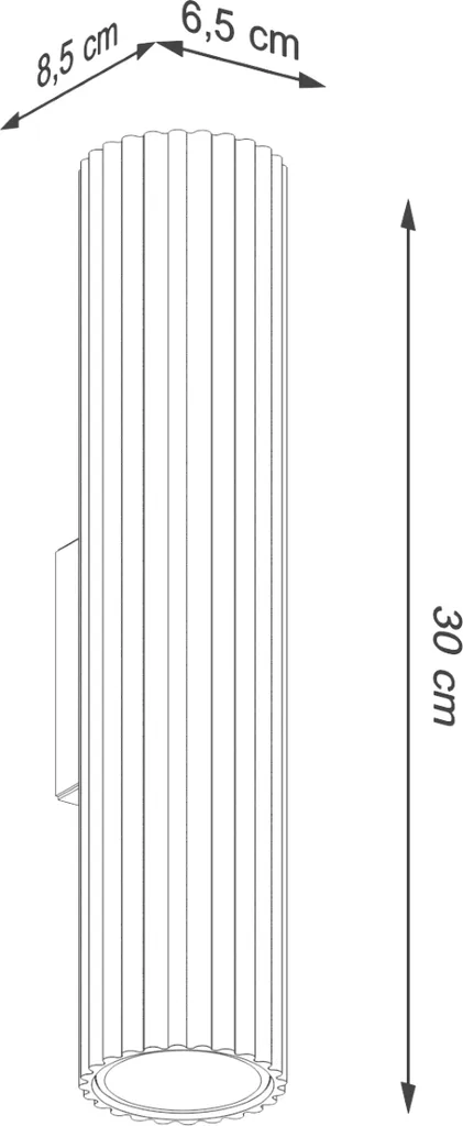 Applique murale double diffusion blanche en aluminium KARBON 30cm - 7