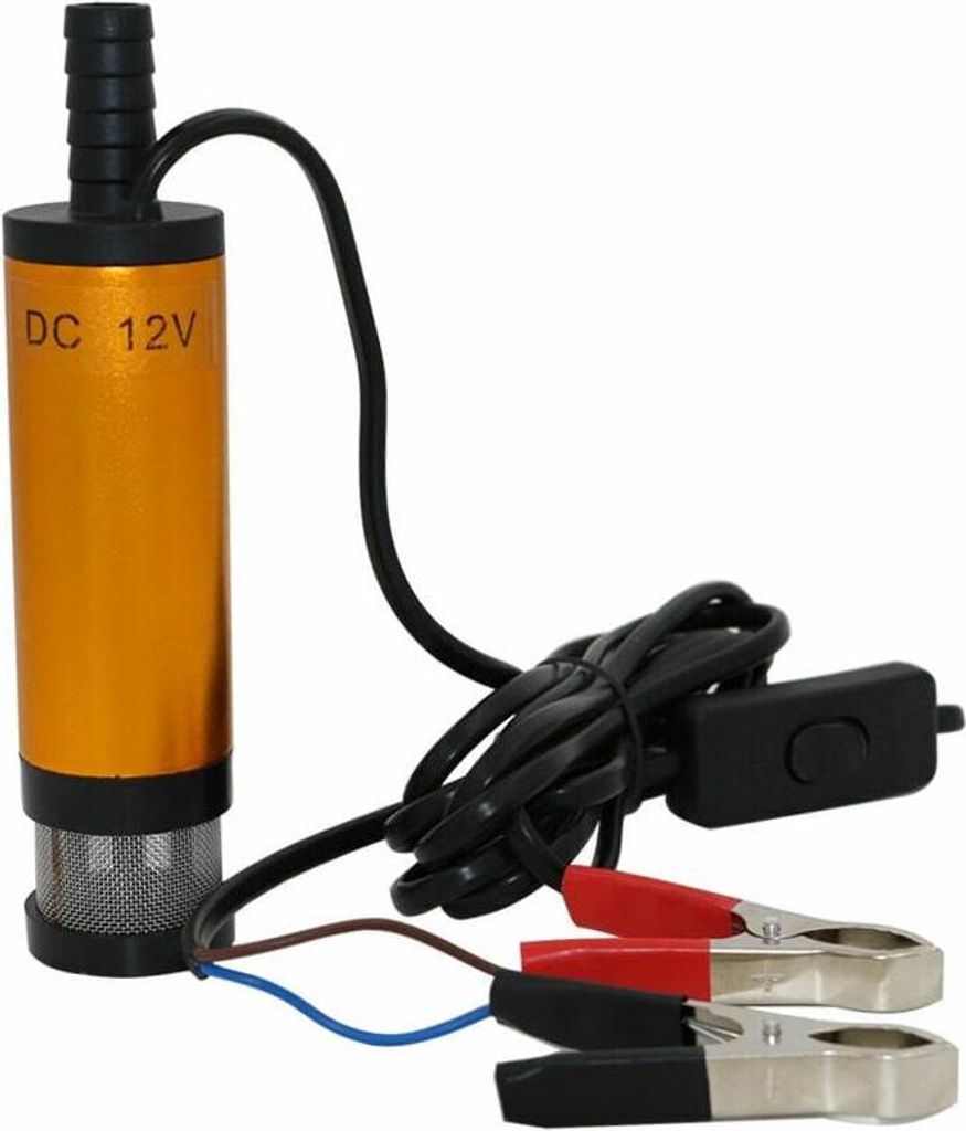 Tauchpumpe, 12-V-Tauchpumpe zum Pumpen von Wasser und Dieselkraftstoff, 38-mm-Kraftstoffförderpumpe für Öl, Diesel und Wasser. Elektrische Tauch...