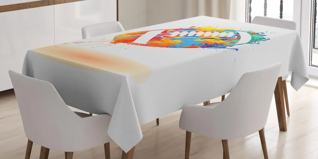 Tovaglia Rugby ABAKUHAUS 140x170 cm - Design Arcobaleno Antimacchia