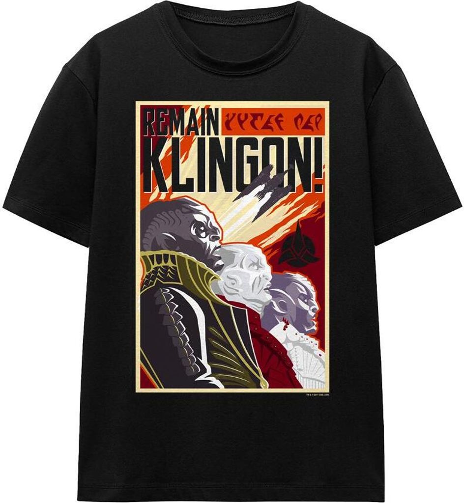 Star Trek: Discovery - "Remain Klingon" T-Shirt für Herren/Damen Uni TV16125 (XL) (Schwarz)