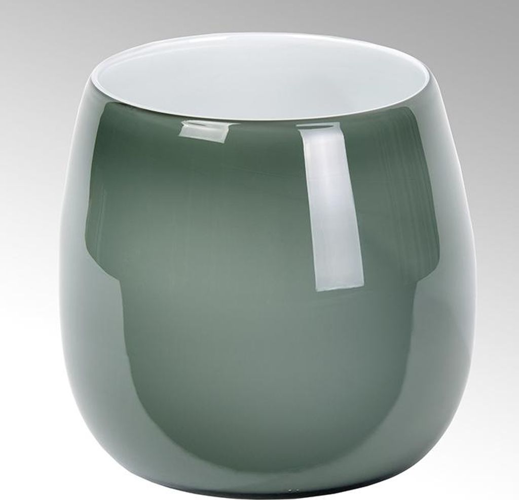 Lambert Pisano Vase mittel Überfangglas, basalt H24 cm  D25 Produktbild 