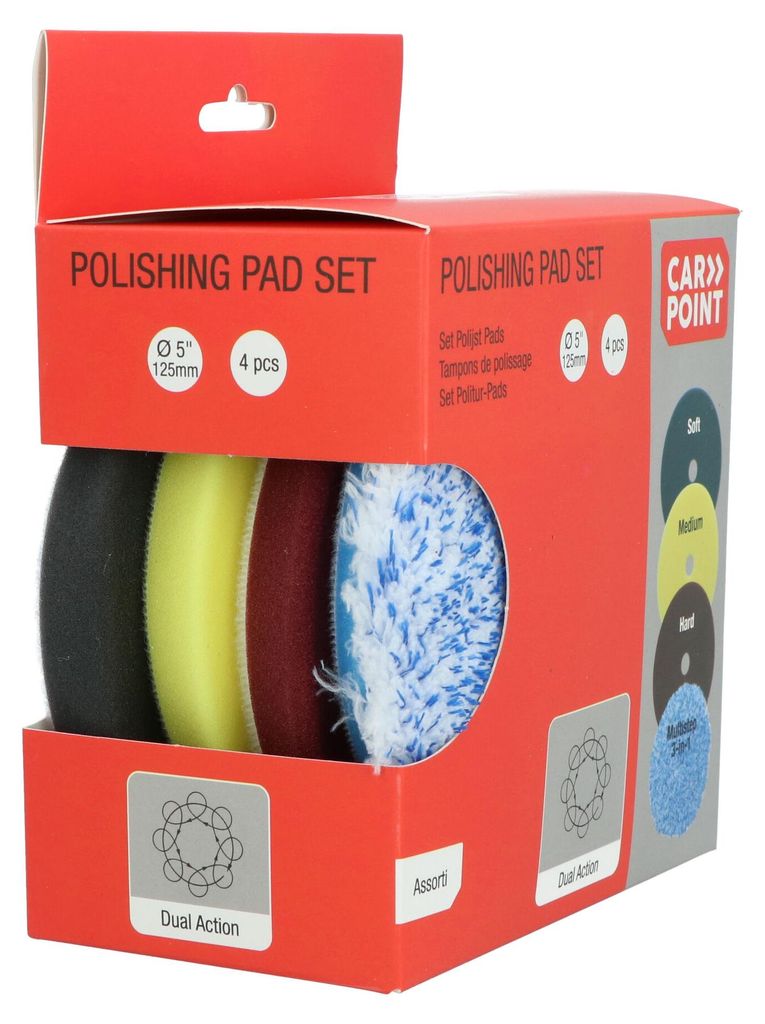 Carpoint Set Politur-Pads 125mm/5" 4 Stück