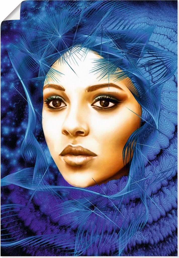 ARTland Poster Die blaue Kapuze Größe: 50x70 cm