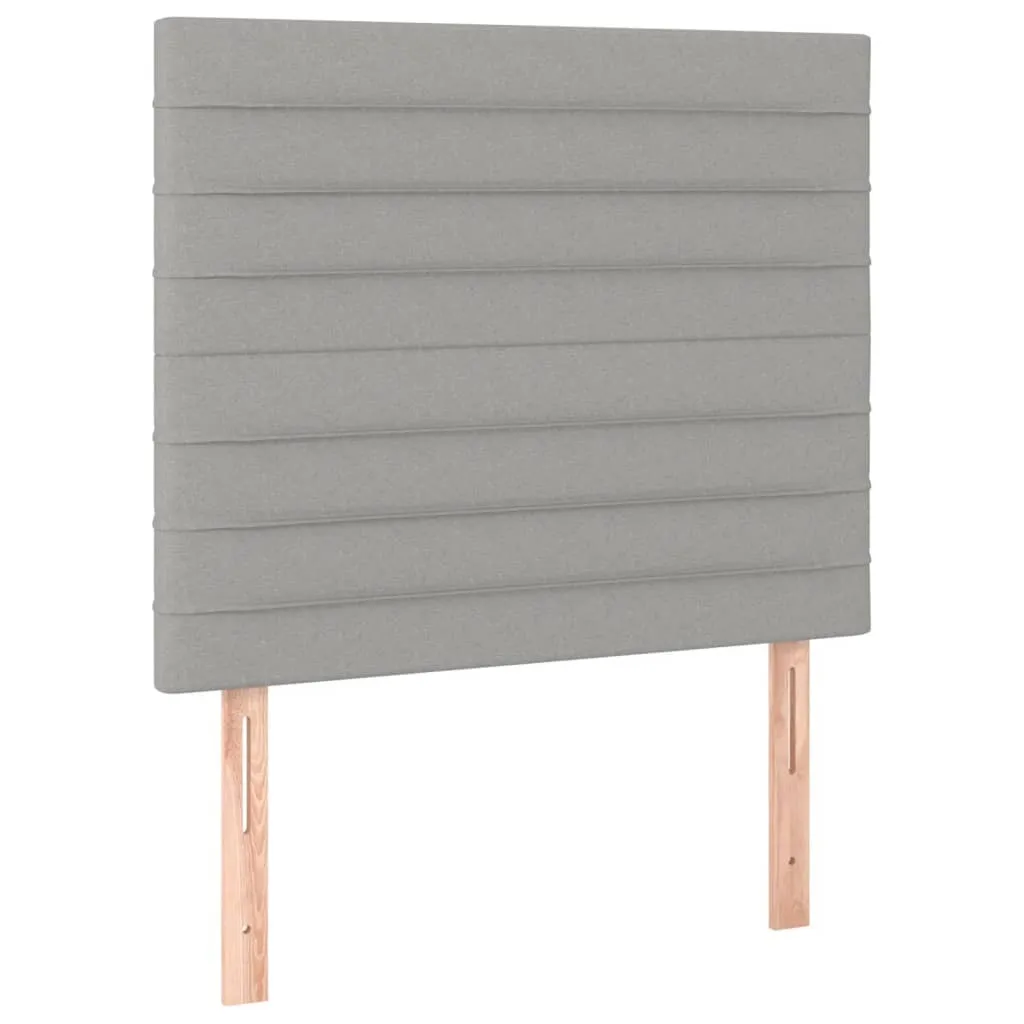 SYFAX™ Testiera Grigio Chiaro 80x5x118/128 cm Tessuto