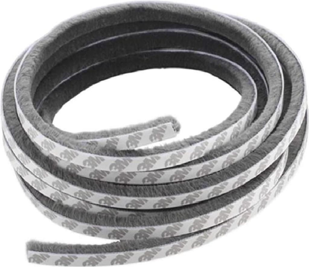 Selbstklebende Bürstendichtung Zugluftstopper Filz für Schiebetüren, Fenster und Garderobe - 12 m