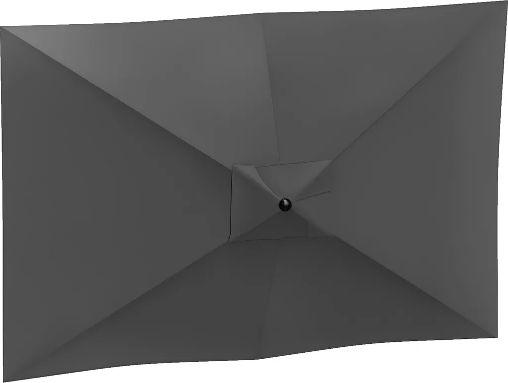 Housse de rechange parasol 3x2 m polyester gris foncé pour jardin et terrasse