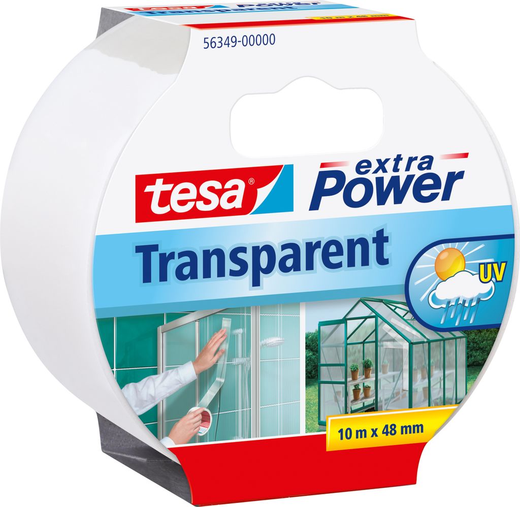 TESA extra Power Transparant, Sklo, Plast, 10 m, 48 mm, 1 Obrázek produktu 