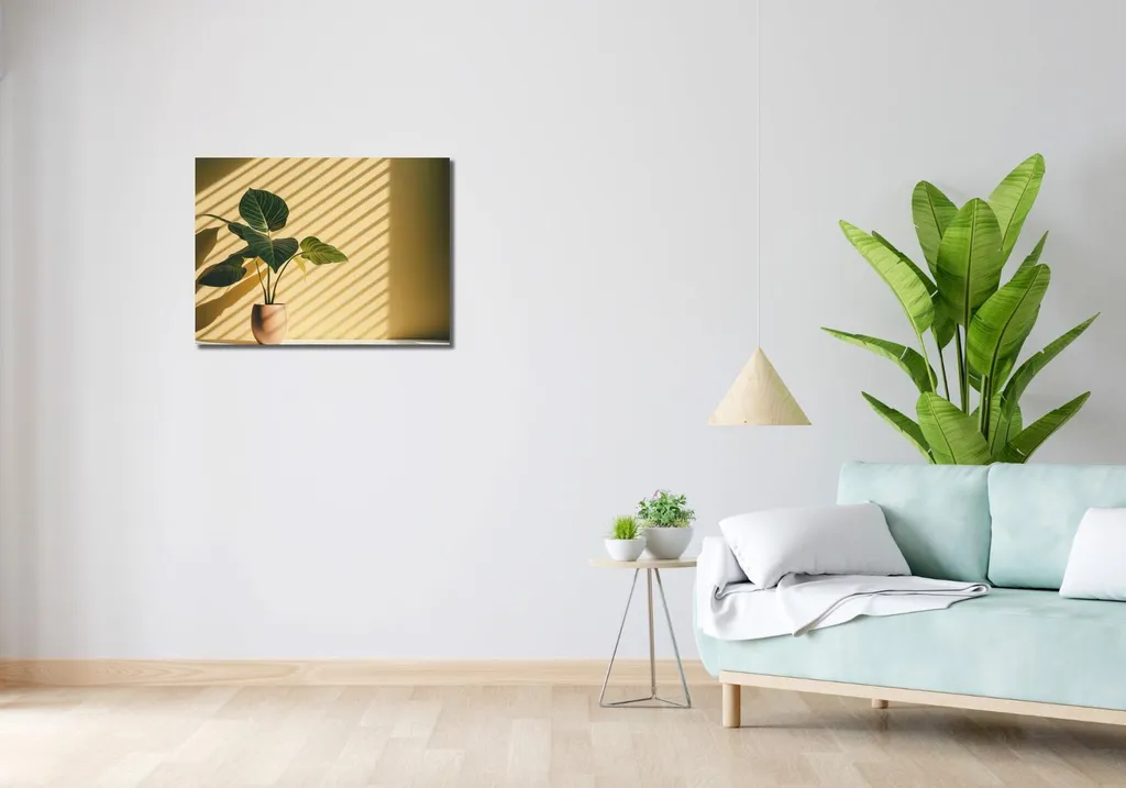 Tableau Image 70 x 50 cm Reflets dorés - Décoration Murale Élégante