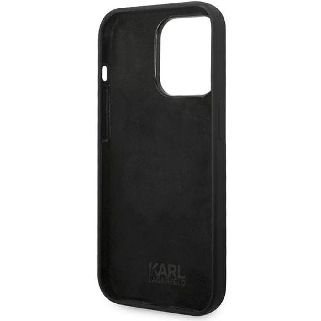 Karl Lagerfeld Cover iPhone 14 Pro Choupette Silicone Nero Luxury - 7