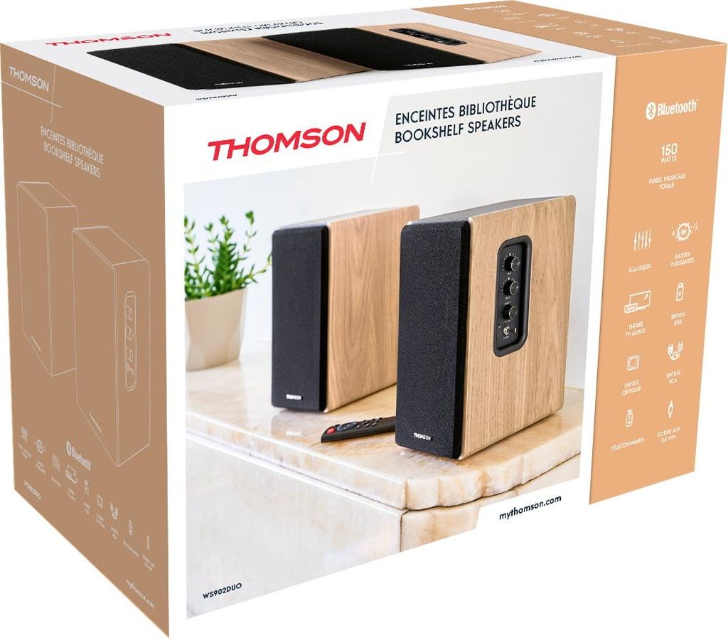 Thomson Bluetooth 2 Haut-parleur d'étagère Home WS902DUO Image du produit 
