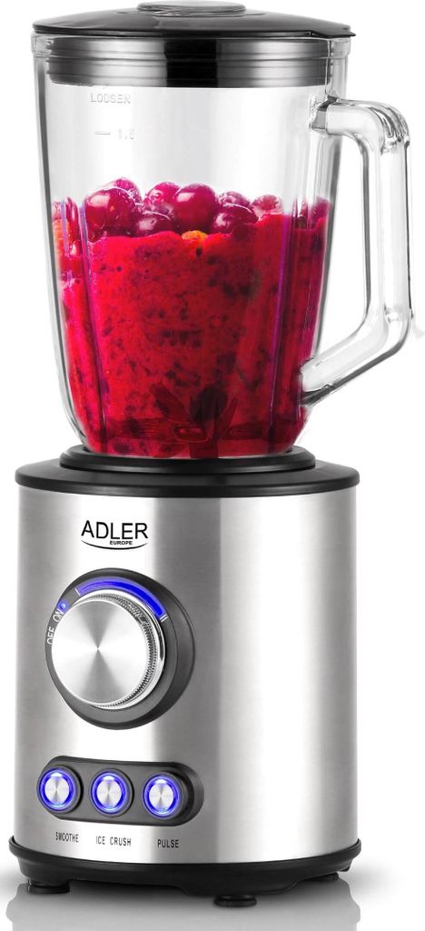 Adler Glas Standmixer | 4-fach Edelstahlmesser | 1,5 Liter Produktbild 