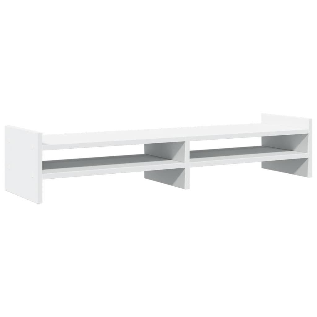 vidaXL Stojan na monitor Bílý 100x27x20 cm Materiál na bázi Obrázek produktu 