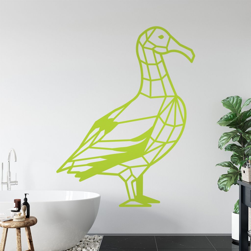 Albatros Vogel Polygon Wandtattoo Wandaufkleber Wall Sticker - Dekoration, Küche, Wohnzimmer, Schlafzimmer, Badezimmer