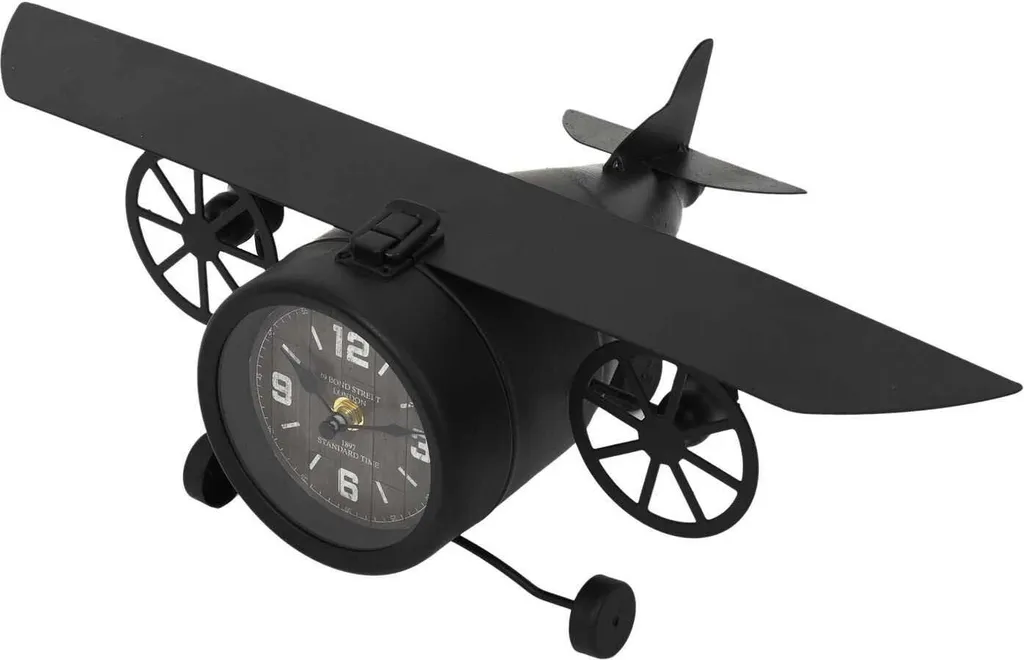 Horloge de Table Forme Avion Ancien - Pendule Décorative Industrielle - 7