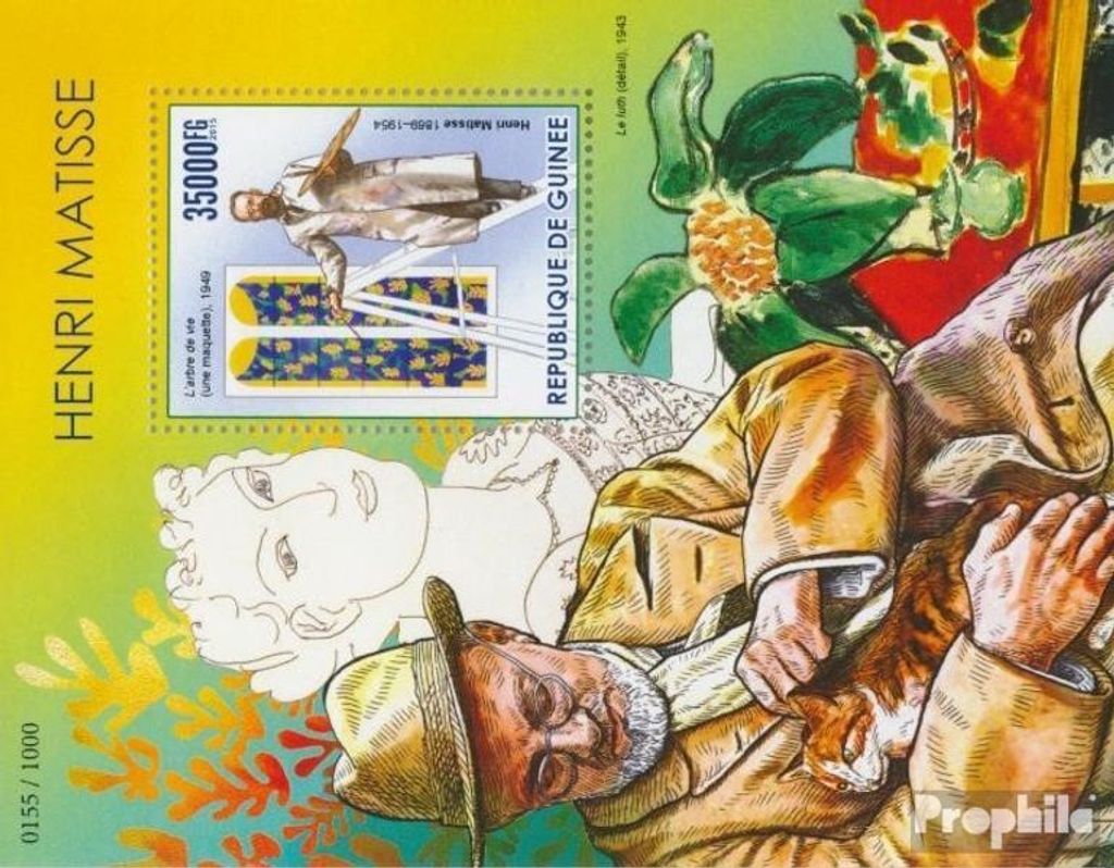 Briefmarken Guinea 2015 Mi Block 2561 (kompl. Ausgabe) postfrisch Henri Matisse