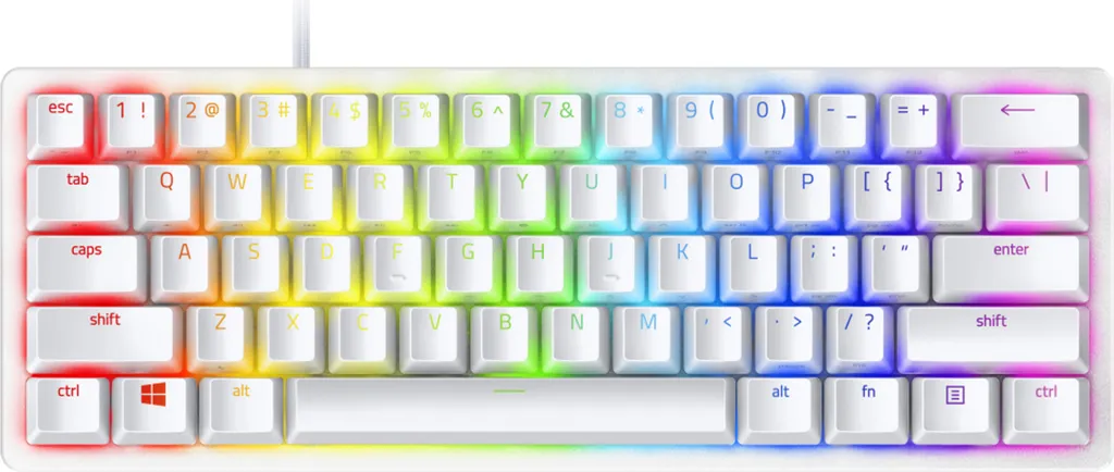 Clavier Gaming Mécanique Razer Huntsman Mini Format 60% Blanc QWERTY