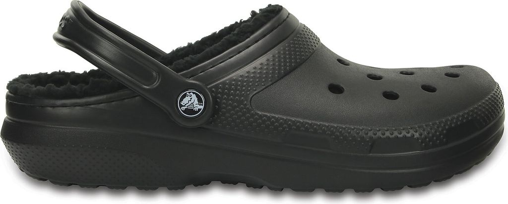 crocs Classic Lined Clog Noir / Noir Croslite/textile : Image du produit 