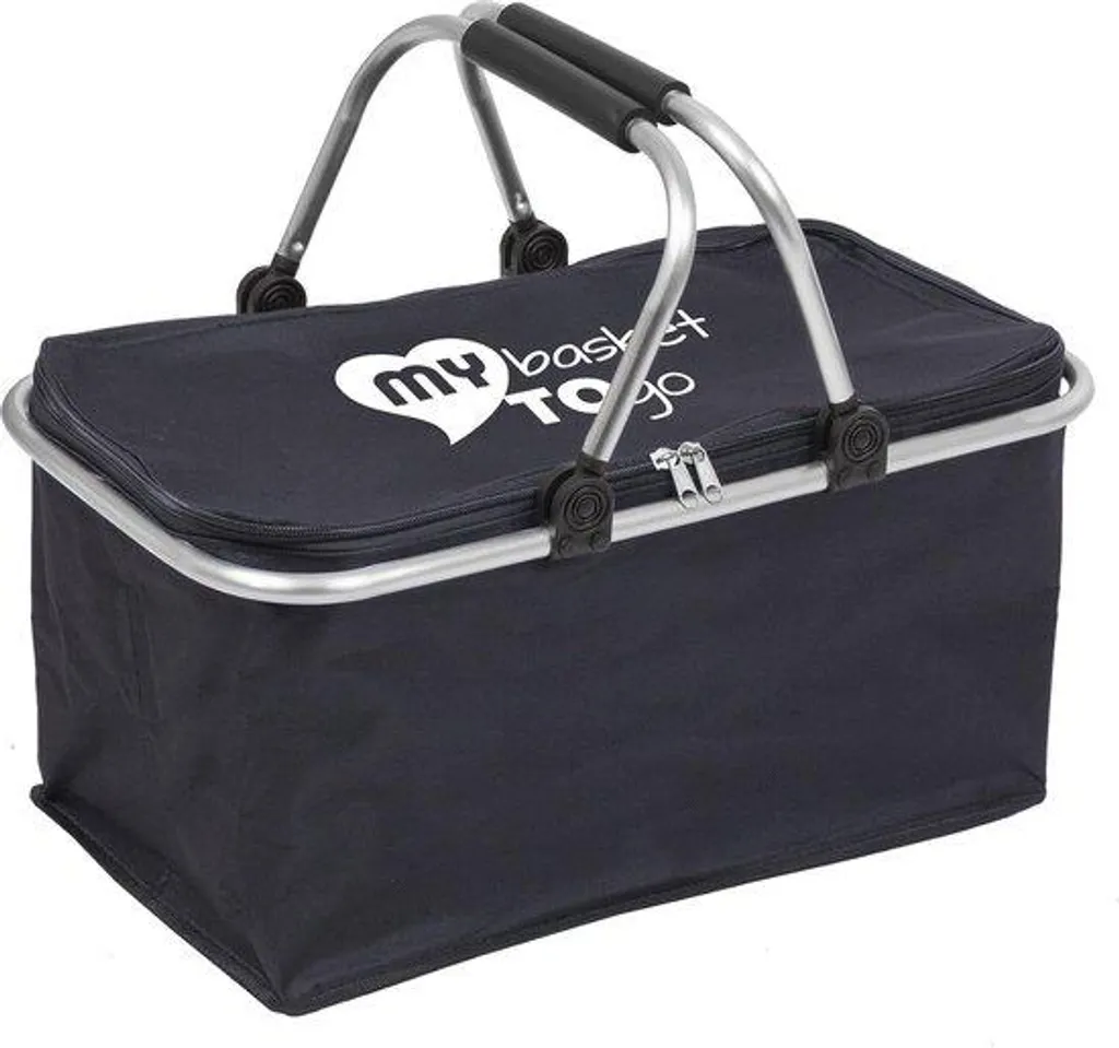 Panier pliable 30L bleu ultra robuste avec structure en aluminium
