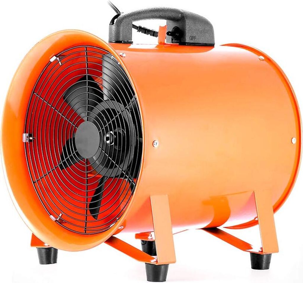 Industrieventilator Tragbare Lüfter 250mm Baugebläse Axialgebläse Bauventilator mit 10M Schlauch Axialventilator für Fabriken