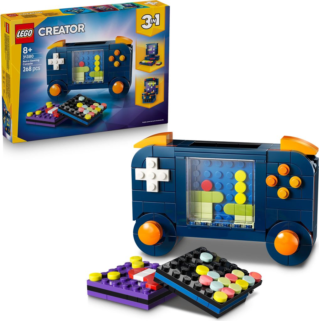 LEGO Creator 3-in-1-Set Retro-Spielkonsole - Kinder Spielzeug & Bauset - Modellbau mit 3 Bauoptionen: Konsole, Computer oder Spielautomat - Kreativ...