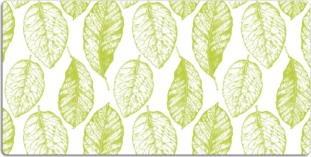 Schreibtischmatte Tischunterlage 120x60 cm Mauspad - Grüne Blätter