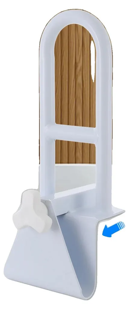 Poignée de baignoire en acier carbone premium pour rebord de 8 à 17 cm