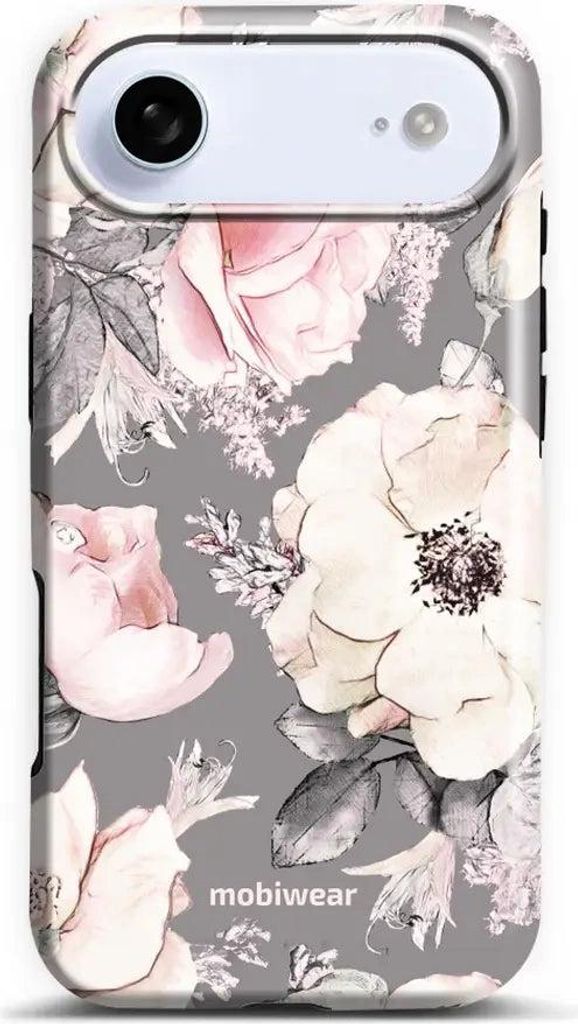 Handyhülle für iPhone Air, Mobiwear Elite Pro, Rosa-Blumig