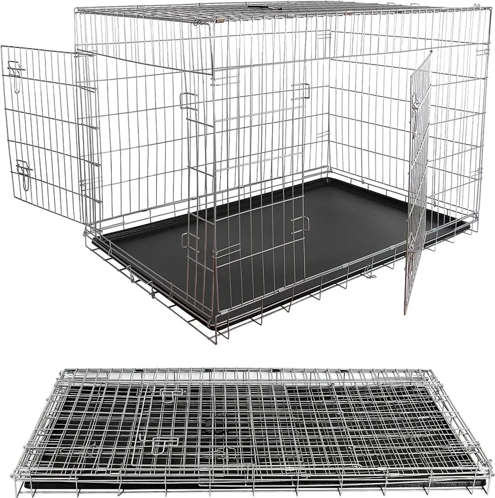 Gabbia Trasporto Cani XXL 48" Pieghevole - Massima Sicurezza in Auto