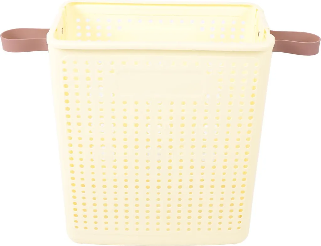 Panier à linge étroit pour coin de salle de bain pliable blanc 40L