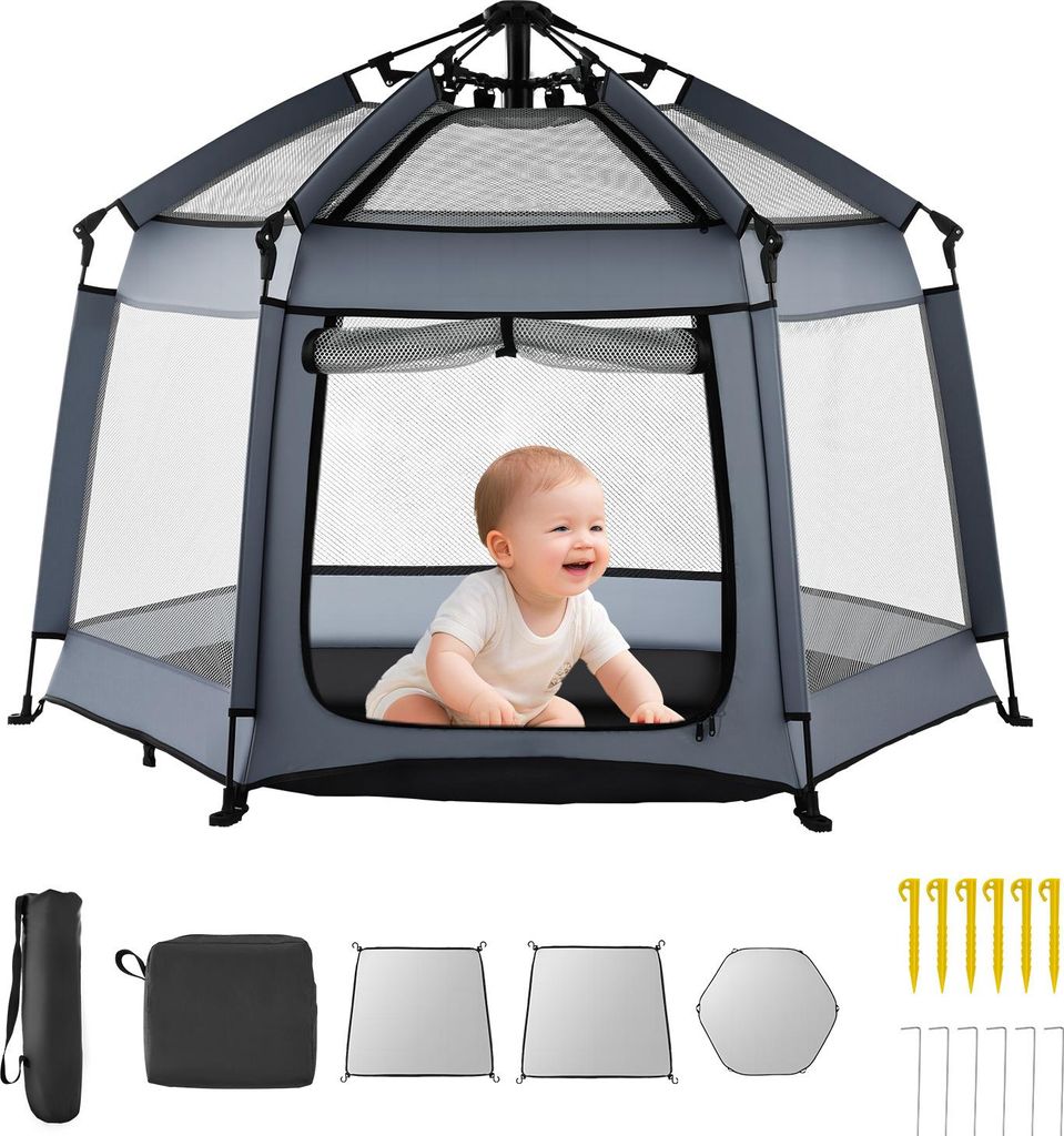 VEVOR Baby Laufgitter 150x150x106 cm, Laufstall für Produktbild 