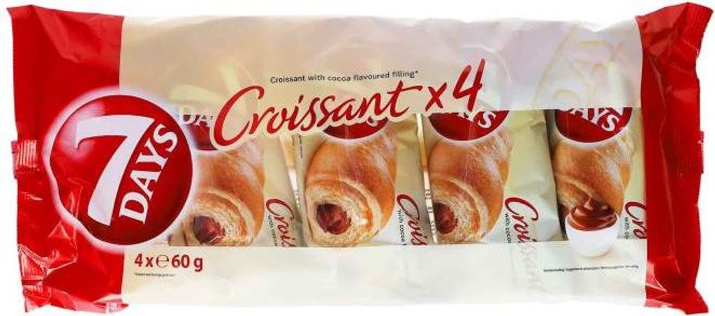 7Days Croissant mit Kakaocreme Füllung 240g Produktbild 