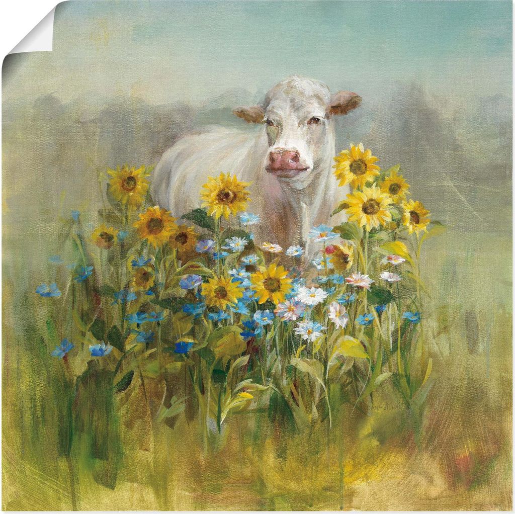 ARTland Poster Farm and Field I Größe: 100x100 cm