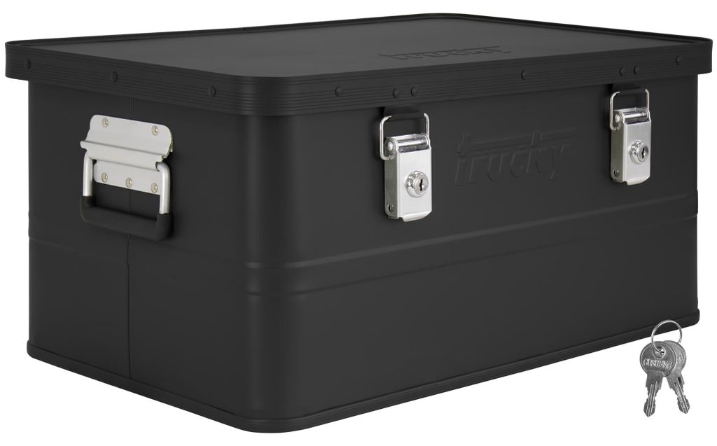 Aluminium Box mit Deckel Schwarz Alu Kiste Box Alukiste 50 Produktbild 