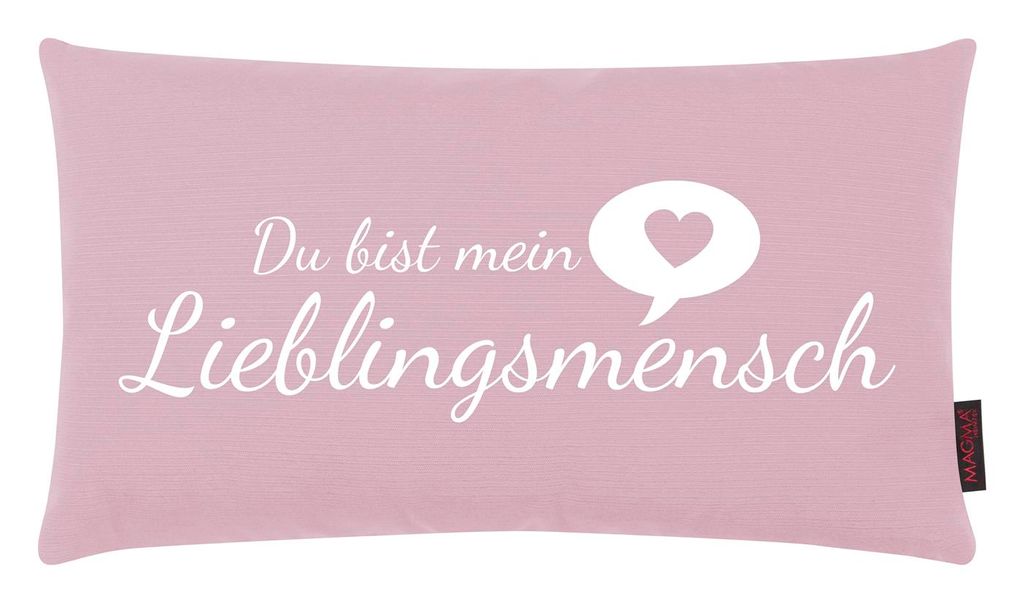 Dekokissen Lieblingsmensch 30 x 50 cm,  Rosa Produktbild 