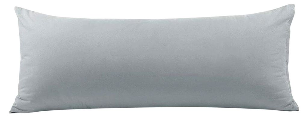 Kissenbezug für Körperkissen mit Reißverschluss, Serie 1800, gebürstete Mikrofaser, weiche lange Kissenbezüge für Körperkissen, Hellgrau, 50...