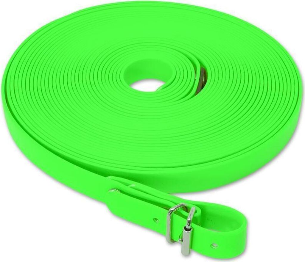 Mystique Biothane Schweißriemen 19mm neon grün 10m