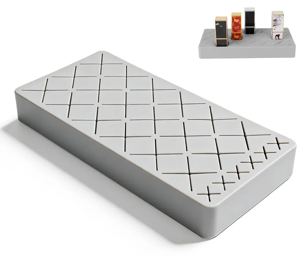 Support rouge à lèvres anti-rayures 24 compartiments silicone amovible