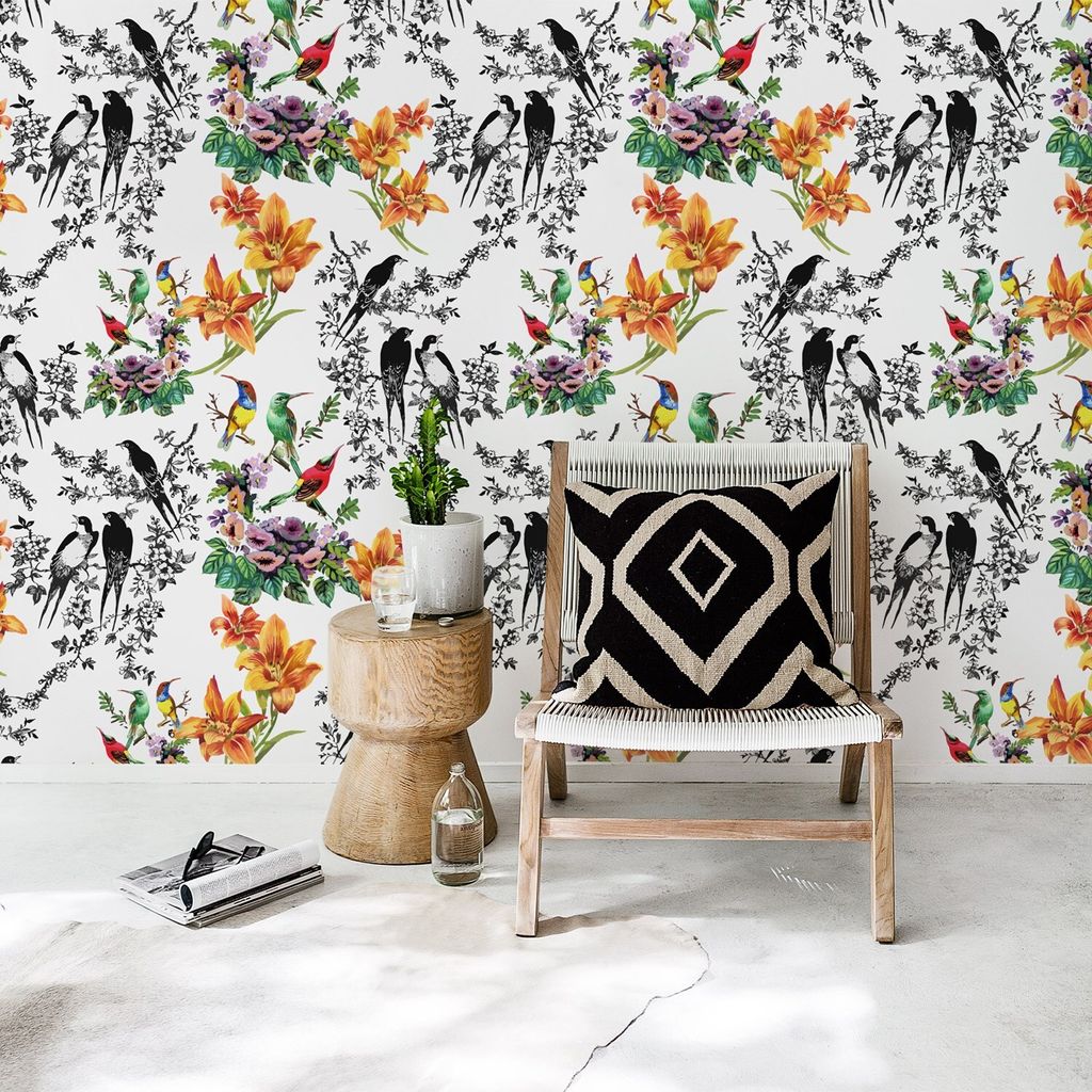 Coloray Fototapete 416x254 cm Vlies-Fototapete - Vögel voll von