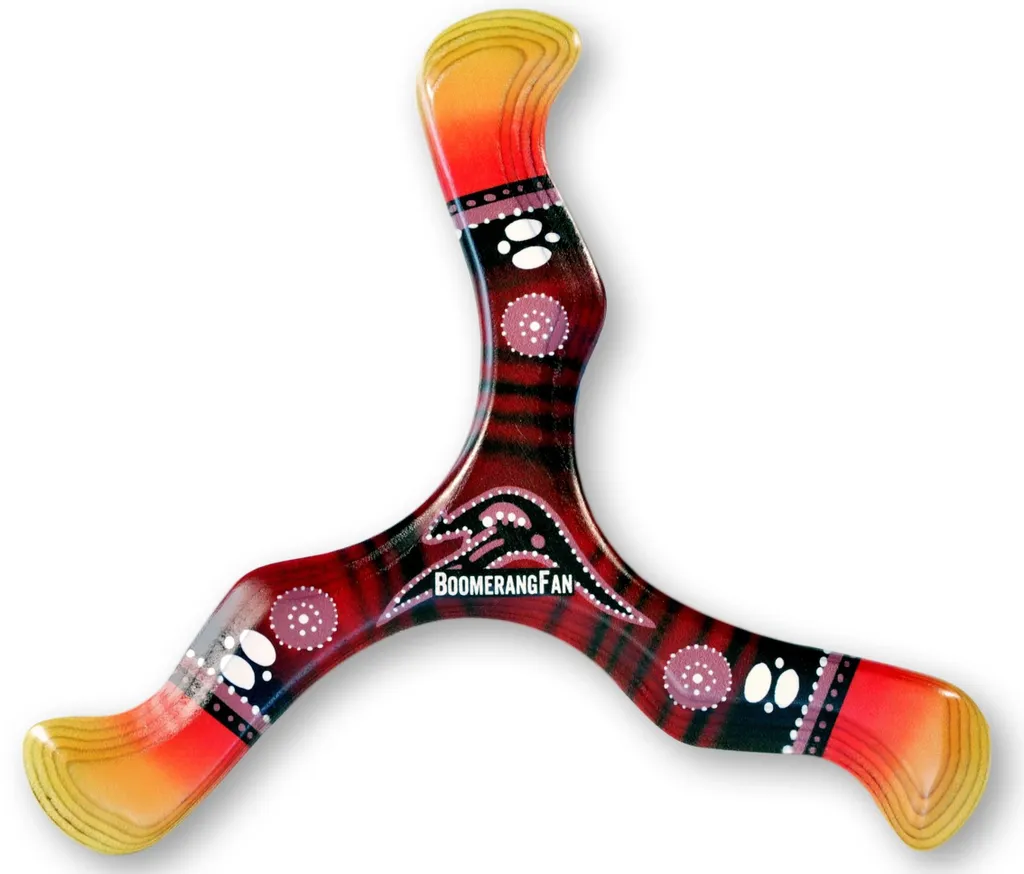 Boomerang en bois pour enfants 40 × 20 cm