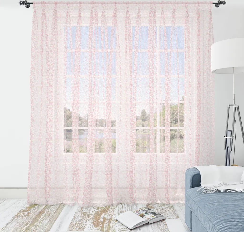 Tenda Arazzo ABAKUHAUS 274cm - Satin Setoso Lavabile Bianco Cipria